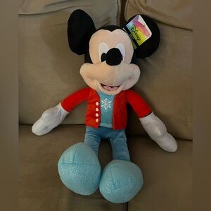 Just Play Large Disney Mickey Plush 20" Blue Snowflake Outfit 2017